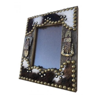 5x7 Cowhide Wood Frame